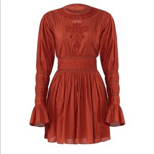 Free People Red Victorian Dress